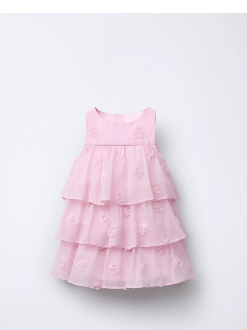 Zara Soft Pink Ruffled Dress